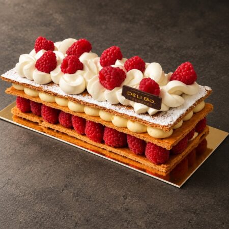 Mille-feuille aux Framboises – pâtisserie Déli Bo à Nice